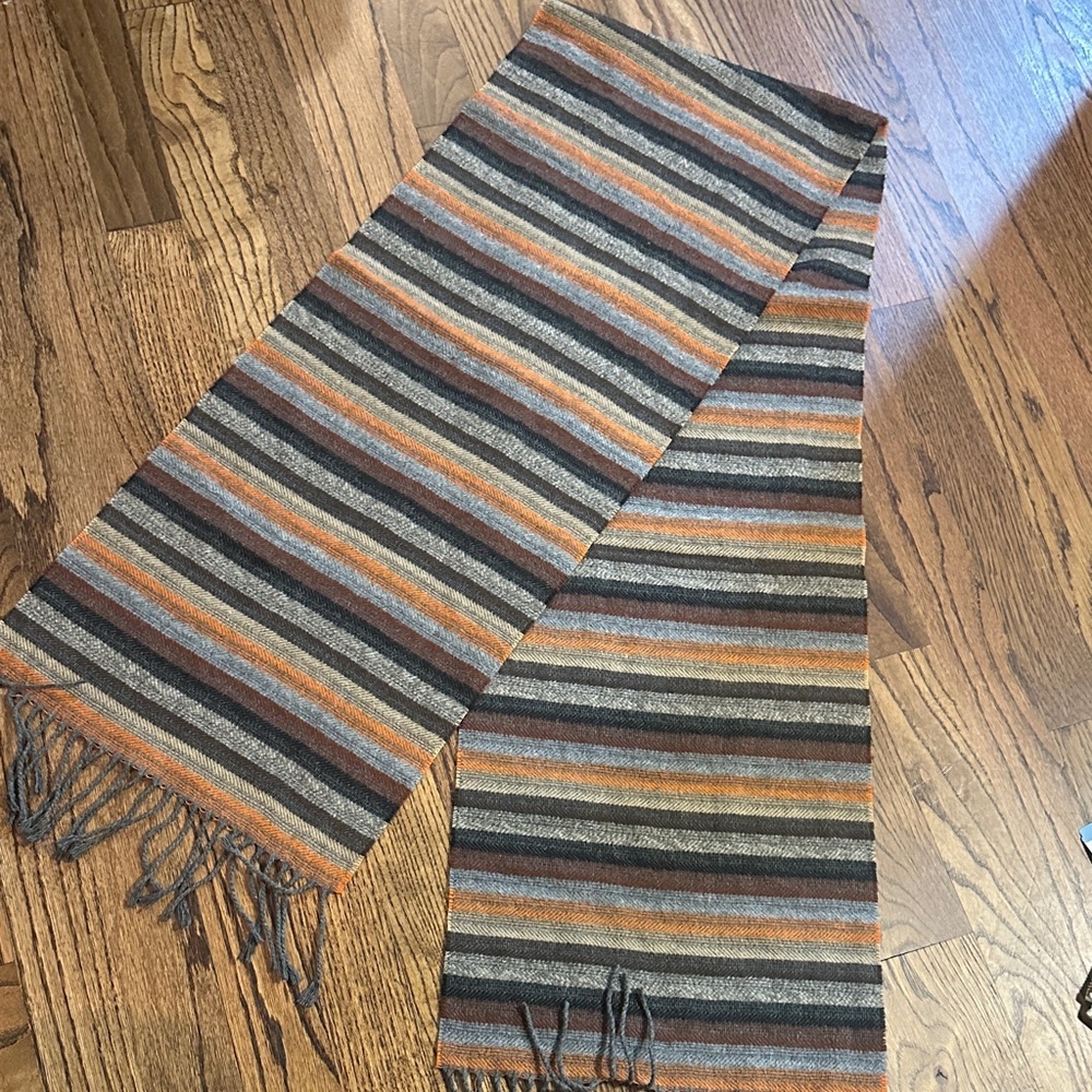 Bloomingdale’s Men’s Striped Fringe Scarf